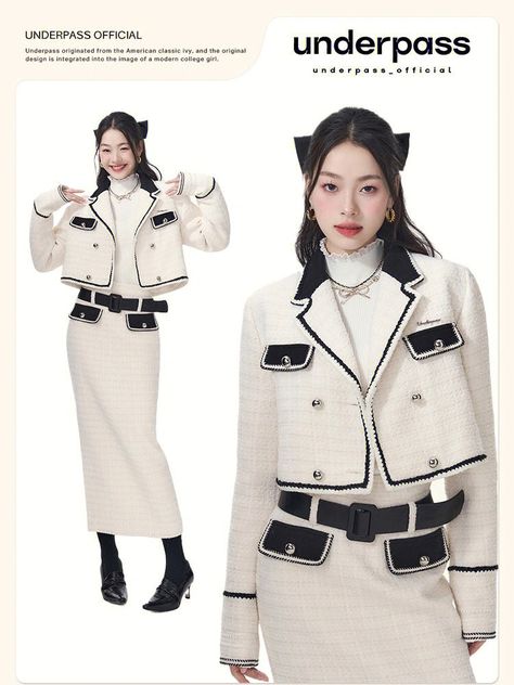 Underpass Outfit, Preppy Korean Outfits, Classy Korean Outfits, Korean Outfits Elegant, Korean Elegant Outfit, Taobao Fashion Outfits, Korean Work Outfit, Korean Fashion Magazine, Taobao Fashion