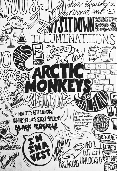 Wallpaper Aes, Arctic Monkeys Poster, Fav Wallpaper, The Arctic Monkeys, Artist Posters, Monkey Drawing, Bar Poster, Doodle Ideas, Retro Metal Signs