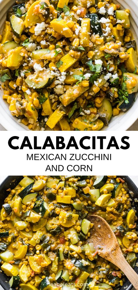 Mexican Vegetable Dishes, Calabacitas Recipe, Sauteed Zucchini And Squash, Mexican Vegetables, Mexican Zucchini, Vegetarian Mexican Recipes, Zucchini And Squash, Tomatoes And Cheese, Healthy Mexican Recipes