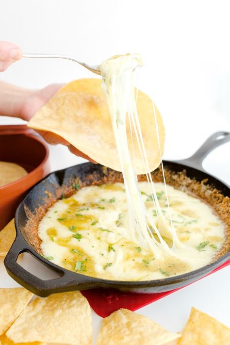 Skillet Queso, Queso Fundido Recipe, Football Season Food, Egg Sausage, Queso Recipe, Queso Fundido, Cheese Breakfast, Egg And Cheese, Low Carb Appetizers