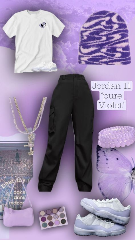 #pureviolet #jordan11 #beanie #outfitinspo #azaylawayla Pure Violet 11, Violet Outfit, Jordan 11 Outfit, Cute Lazy Outfits, Instagram Funny Videos, Lazy Outfits, Instagram Funny, Jordan 11, Your Aesthetic