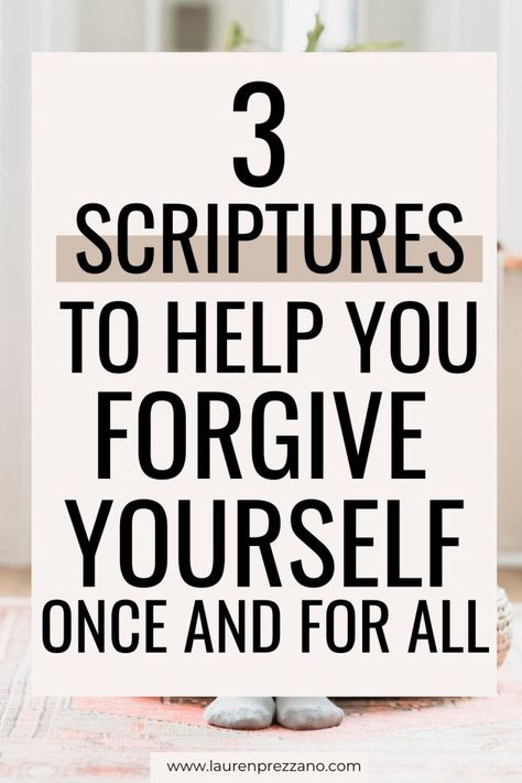 Learn three powerful scriptures to help you forgive yourself | how to forgive yourself | forgive yourself bible verses | forgive yourself bible quotes True Forgiveness Quotes, Bible Verse About Forgiving Yourself, Learning To Forgive Yourself, Steps To Forgiveness, Prayers To Forgive Others, Gods Promises Quotes Encouragement, Forgiving Yourself Quotes, Self Forgiveness Affirmations, How To Forgive Yourself