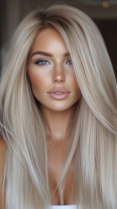 Ice Color Hair, Soft Platinum Blonde Hair, Icy White Blonde Hair, Rich Blonde Hair, 2025 Hair Color Trends For Women, Icy Platinum Blonde Hair, Ice Blonde Highlights, Naturally Blonde Hair, Pearl Blonde Hair