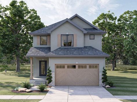 Narrow Lot House Plan, 050H-0109 Narrow Lot House Plans With Garage, House Plans 2 Story, Advanced House Plans, Narrow House Plans, Narrow Lot House, Narrow Lot House Plans, Sims Houses, Two Story House Plans, Garage Entry