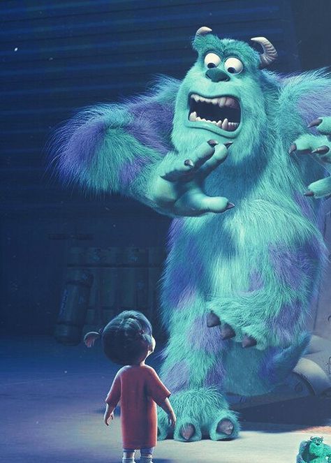 Sulley and Boo. <3 Buu Monster Inc, Sully And Boo, Monsters Inc Characters, Monster Co, Sully Monsters Inc, Monsters Inc Boo, Disney Monsters, Disney Background, Karakter Disney