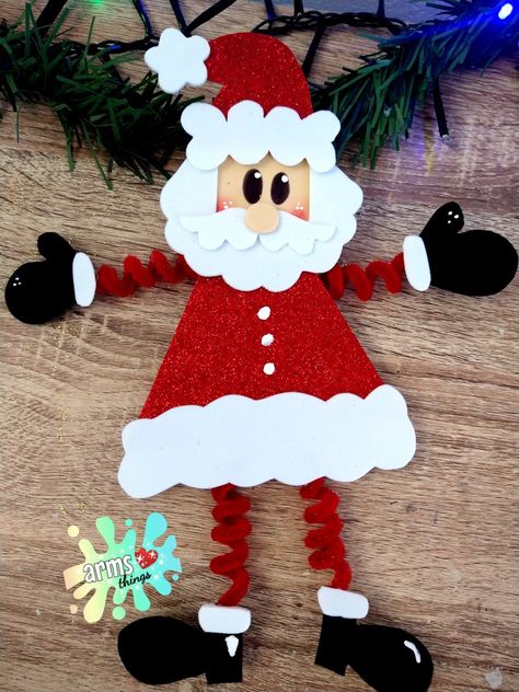 Decoraciones Navideñas de goma Eva Baby Christmas Crafts, Happy Christmas Day, Navidad Christmas, Holiday Crafts Christmas, Santa Clause, Christmas Crafts For Kids, Winter Crafts, Xmas Ornaments, Christmas Activities