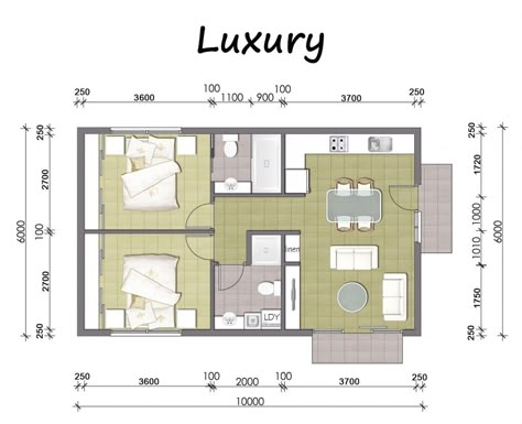 Granny Flat Plans, Ormanlık Alan, Flat Plan, Garage Apartment Plans, House Bedroom, Casa Container, Apartment Plans, Cottage Plan, Granny Flat