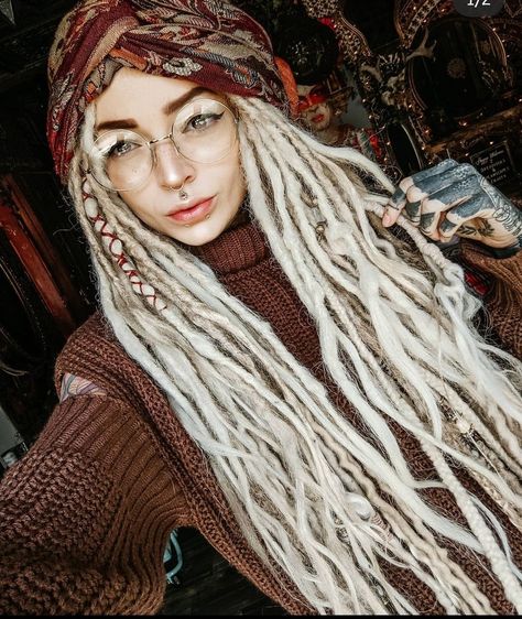 Women With Dreads, Blonde Synthetic Dreads, Boho Dreadlocks, Morgin Riley, Dread Falls, Cat Beads, Blonde Dreads, Types Of Hair Color, Beautiful Dreadlocks