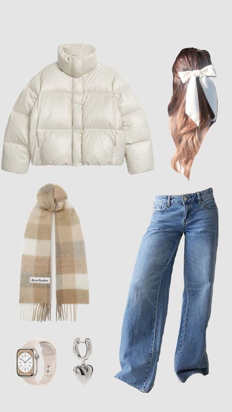 White puffer winter outfit inspo #winterfashion #winter #outfitinspo Puffer Winter Outfit, White Puffer Outfit, Puffer Outfit, White Puffer, Outfit White, Crafty Gifts, Winter Outfit, Winter Outfits, Winter Fashion