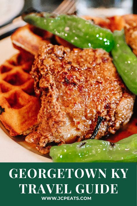 Georgetown, Kentucky Southern Travel Guide, including chicken and waffles pictured Georgetown Kentucky, Kentucky Food, Central Kentucky, Scott County, Kentucky Travel, Southern Travel, Southern Recipes, Commonwealth, Adventure Awaits