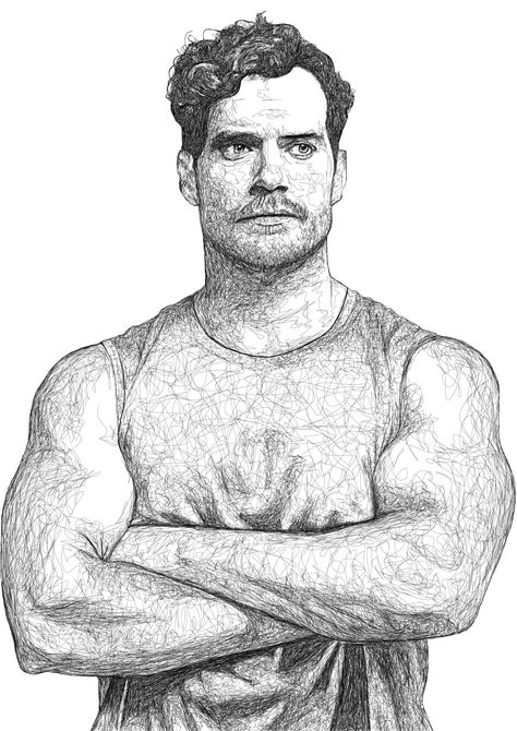 Henry Cavill Sketch, Henry Cavill Drawing, Henry Cavill Art, Black And White Drawing, Henry Cavill, Drawing Artwork, Male Art, Drawing Sketches, Anime Drawings