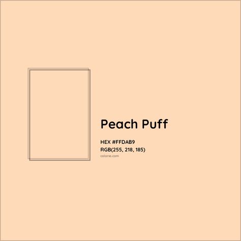 HEX #FFDAB9 Peach Puff Color - Color Code Munsell Color System, Pantone Tcx, Analogous Color Scheme, Rgb Color Codes, Rgb Color Wheel, Peach Puff, Opposite Colors, True Spring, Paint Color Palettes