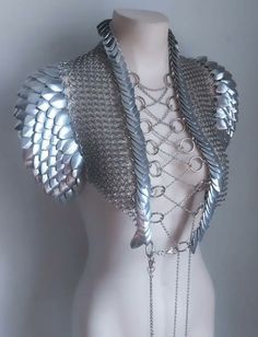 #BEAUTY, #RELATIONSHIPS #Fashion #Animals #Outfits #Winter Outfits #Animals Fantasy Chainmail, Chainmaille Clothing, Jeremy Geddes, Cosmetic Idea, Armor Fashion, Scale Mail, Rave Babe, Glam Metal, Fashion Illustration Dresses