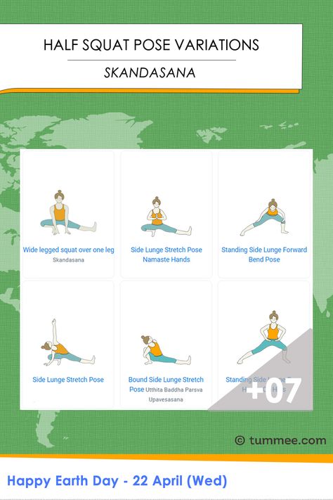 Yoga Names, Squat Pose, Hip Yoga, Mindful Yoga, Yoga Goddess, Yoga Journey, Student Guide, Side Lunges, Happy Earth Day