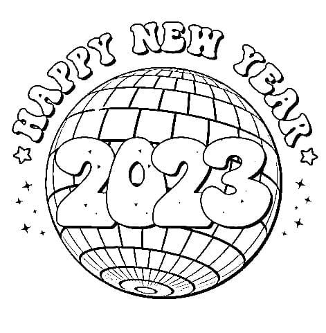 New Year Doodle, News Years Crafts For Kids, New Years Ball, New Year Coloring Pages, New Years Activities, Ball Drawing, Happy New Year 2023, Mermaid Coloring Pages, New Year's Crafts