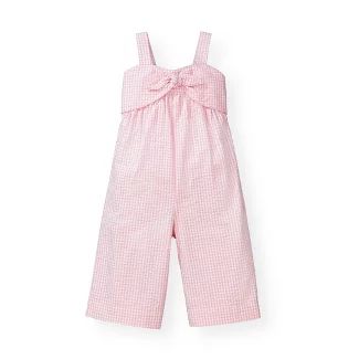 Jumpsuit Pink, Pink Seersucker, Ruffle Jumpsuit, Outfit Primavera, Summer Vacations, Pink Jumpsuit, Organic Cotton Clothing, Cropped Jumpsuit, Pink Gingham