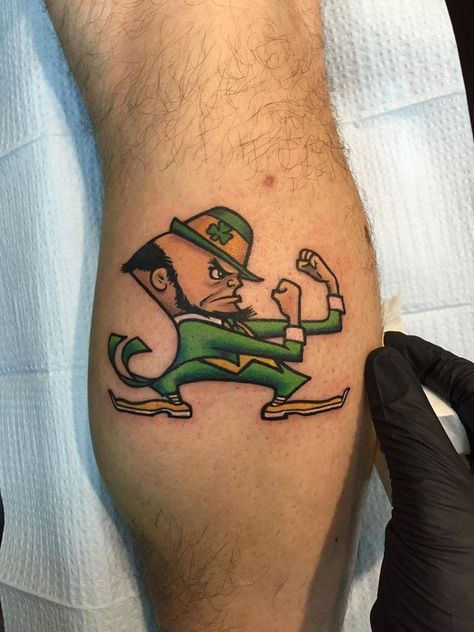 Notre Dame Tattoo Notre Dame Tattoo, Gamble Tattoo, Leprechaun Tattoos, Mens Full Sleeve Tattoo, Motivation Tattoo, Fighter Tattoo, Tattoo Font For Men, Element Tattoo, Motivational Tattoos