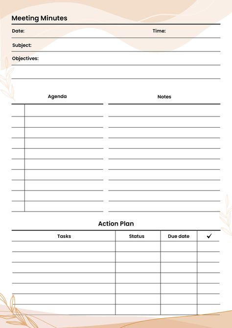 The colourful design of our ‘Minutes of the Meeting’ printable makes note-taking a more enjoyable process. Capture important insights and decisions with style using this dynamic template. Let it inspire you to document impactful moments and drive effective follow-up actions. Download this printable right away! Meeting Notes Printable, Pta Board, Dynamic Template, Meeting Minutes Template, Meeting Notes Template, Pta Meeting, Invoice Design Template, Meeting Minutes, Meeting Planning