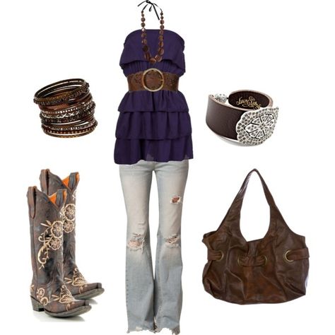 "Navy" by sarah-jones-3 on Polyvore Cute Country Outfits, Country Girls Outfits, Country Wear, Country Girl Style, Country Fashion, Va Va Voom, Southern Wedding, Country Outfits, Up Girl