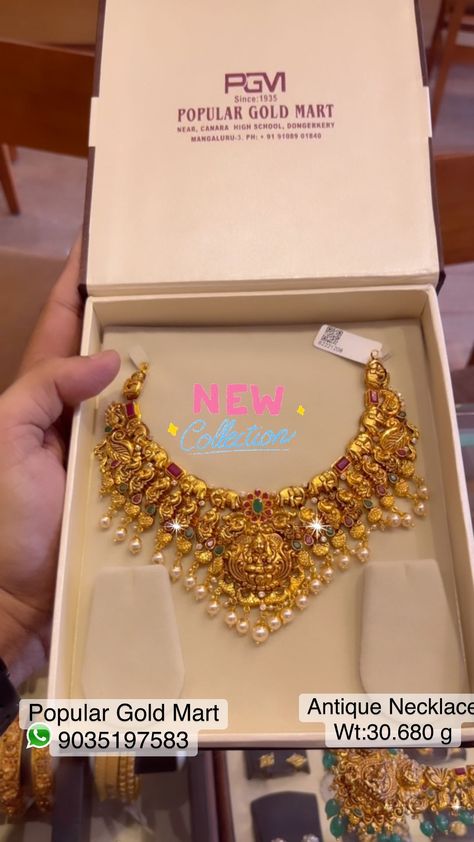 POPULAR GOLD MART | 22ct 916 BiS Hm antique gold necklace with semi precious stones and pearls from @popular_gold_mart Dm/WhatsApp for enquiries /bookings… | Instagram Stone Necklace Gold Indian, Short Necklace Gold Indian, Necklace Designs Gold Indian, Gold Earrings Studs Simple, Akshay Tritiya, Short Gold Necklace, Pretty Gold Necklaces, Antique Necklace Gold, Indian Gold Necklace Designs