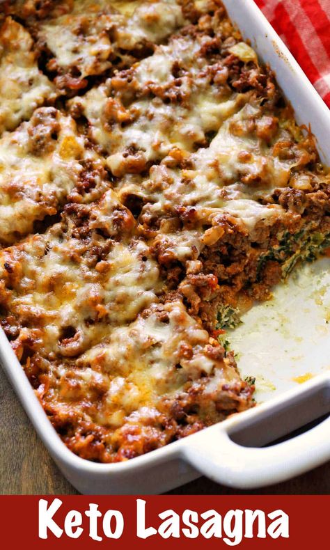 Lasagna With Ground Beef, Ground Beef And Spinach, Spinach Healthy, Low Carb Low Fat Recipes, Keto Lasagna, Keto Beef Recipes, Keto Vegan, Spinach Lasagna, Recetas Keto