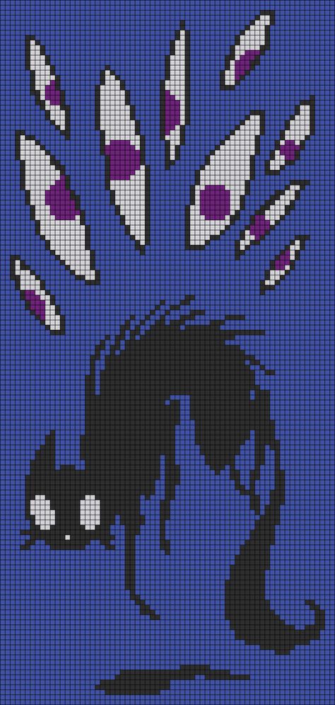 Pixel Art For Cross Stitch, Crochet Alpha Pattern Free, Coraline Grid Pattern, Tapestry Crochet Patterns Free Easy, Alpha Pattern Two Colors, Simple Crochet Alpha Pattern, Studio Ghibli Pixel Art Grid, Pixel Art Inspiration, Lotr Alpha Pattern