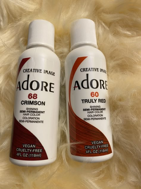 Ginger And Pink Hair Dye, Adore Ginger Hair Color, Hair Dye Combos, Birthday Hair Colors, 350 Hair Color, Red Hair Dye Colors, Mahogany Red Hair, French Curls Braids, Adore Hair Dye