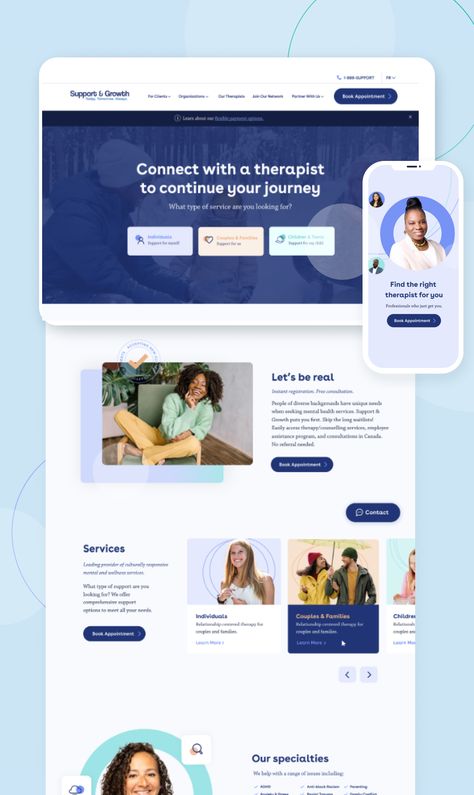 Mental Health Website Mental Health Website Design, Mental Health Website, Healthcare Website, Health Website, Health Application, Homepage Design, Webpage Design, Monteverde, Mental Health Services