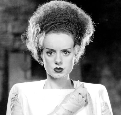 Frankenstein And Bride Of Frankenstein, Hollywood Monsters, Old Horror Movies, Grayson Hall, Frankenstein And His Bride, Acting Inspiration, Frankenstein And Bride, Elsa Lanchester, The Last Man On Earth