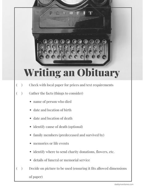 Eulogy For Mom, Writing An Obituary, Write An Obituary, Obituaries Ideas, Instagram Blogging, Writing Humor, Obituaries Template, Create A Budget, Curriculum Vitae