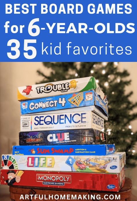 35 of the best board games for 6-year-olds. Includes games for girls and boys, action games, educational games, and more! Best Board Games, Old Board Games, Mystery Games, Fun Board Games, Preschool Art Activities, Action Games, Educational Games, Preschool Art, Games For Girls