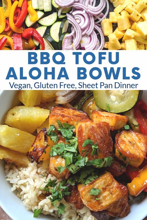 Tofu Bowls, Bbq Tofu, Sheet Pan Dinners Recipes, Protein Packed Meals, High Protein Vegan, Sheet Pan Dinners, Tofu Recipes, Sheet Pan Recipes, Vegan Foods