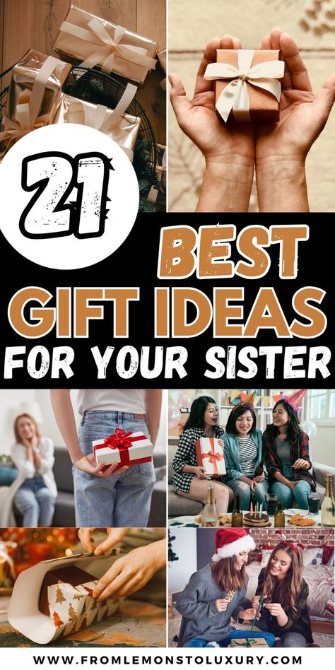 gift ideas for your sister Cute Christmas Gifts For Older Sister, Birthday Gifts For My Sister, Best Birthday Gifts For Sister Ideas, Personalized Gifts For Sister Christmas, Christmas Secret Sister Ideas, Gifts For Your Older Sister, Gifts For Older Sisters, Christmas Gift Ideas For Your Sister, Boyfriends Sister Gifts