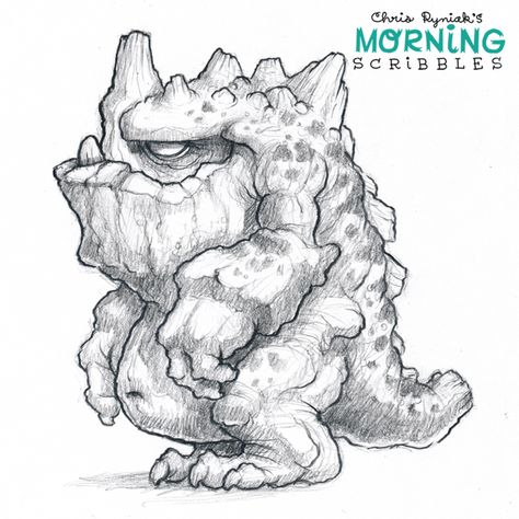 Chris Ryniak - Morning Scribbles #770: Craggy Kaiju Monsters Drawings, Morning Scribbles, Monster Drawings, Chris Ryniak, Friendly Monster, Art Journaling Supplies, Monster Sketch, Cute Monsters Drawings, Board Drawing