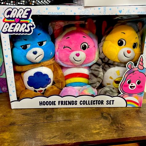 Care Bears Limited Edition Collector Set $60 Care Bears Figures, 2000s Kids Toys, Care Bears Plushies, Care Bears Toys, Christmas Radio, Care Bears Plush, Pink Teddy Bear, Nails Today, Bear Hoodie