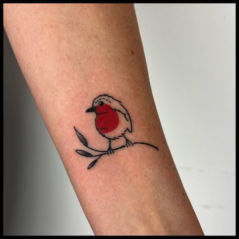 ~MATT~ | Tiny little robin ✨ #robin #robintattoo #linework #lineworktattoos #blacklinetattoo #blackandredtattoo #tattooflash #tattooflashart #uktta... | Instagram Tiny Robin Tattoo Simple, Robin Tattoo Black And White, Red Robin Tattoo, Robin Tattoos, Robin Bird Tattoos, Robin Tattoo, Black Line Tattoo, Tattoo Templates, Robin Bird