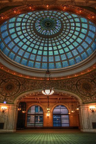 Worlds Largest Tiffany Dome, Chicago Cultural Center (Chicago Pin of the Day, 8/17/2014). Illinois Travel Honeymoon Backpack Backpacking Vacation Budget Wanderlust Off the Beaten Path #travel #honeymoon #vacation #backpacking #budgettravel #offthebeatenpath #bucketlist #wanderlust #Illinois #USA #America #UnitedStates #exploreIllinois #visitIllinois #TravelIllinois #discoverIllinois Illinois Travel, Chicago Cultural Center, Historic Restoration, Dome Ceiling, Chicago History, Budget Vacation, Chicago Travel, Chicago Architecture, My Kind Of Town