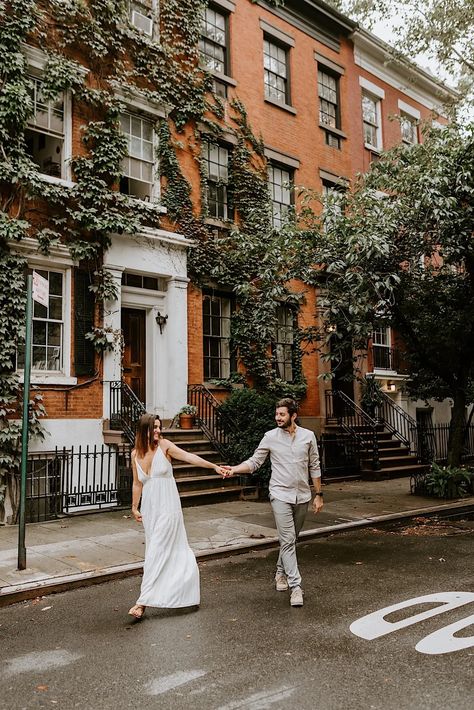 East Village Engagement Photos, Nyc Engagement Photos West Village, Engagement Photo Esthetic, West Village Engagement Shoot, West Village Couple Photoshoot, West Village Nyc Engagement Photos, West Village Photoshoot, Lincoln Park Engagement Photos, Hoboken Engagement Photos