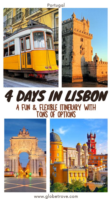 4 days in Lisbon What To See In Lisbon Portugal, Things To Do In Lisbon Portugal, Portugal Destinations, Porto Travel Guide, Lisbon Itinerary, Lisbon Portugal Travel, Lisbon Travel Guide, Porto Travel, Lisbon City