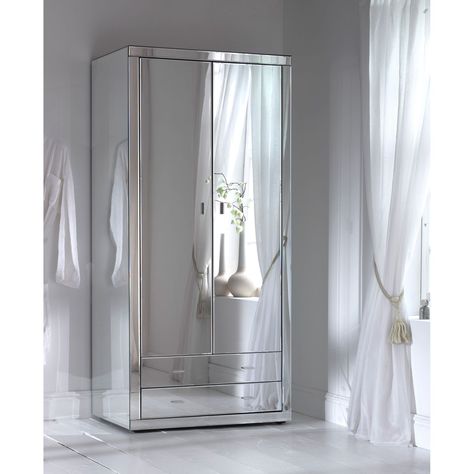 Mirrored storage Cheap Wardrobe, Mirrored Armoire, Casa Clean, Mirrored Bedroom Furniture, Wardrobe Design Bedroom, Wardrobe Furniture, Mirrored Wardrobe, Trendy Bedroom, Bedroom Wardrobe