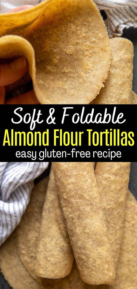 Almond Tortillas, Almond Flour Tortilla Recipe, Flour Tortillas Recipe, Almond Flour Tortillas, Low Sugar Diet Recipes, Tortillas Recipe, Healthy Low Fat Recipes, Dinner Recipes Healthy Low Carb, Homemade Flour