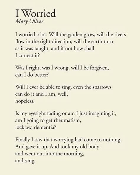 A Sunday poem from Mary Oliver. Poem Mary Oliver, Affirmation Poems, Marry Oliver Poems, Mary Oliver Poetry, Mary Oliver Quotes, Mary Oliver Poems, Small Poems, Teaching Posters, Mary Oliver