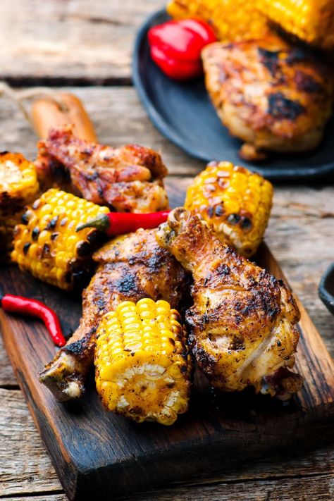 Un barbecue ? Nos idées de grillades originales Chicken Drumlets Recipe, Nandos Chicken Recipe, Portuguese Chicken Recipes, Cajun Chicken Recipes, Broiled Chicken, Chicken Treats, Cajun Chicken, Barbecue Recipes, Jamie Oliver