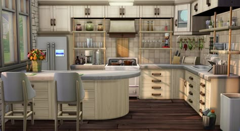 a cozy kitchen ! no CC is used =) Sims 4 Kitchen Ideas, Sims 4 Kitchen Cabinets, House Flipper, Sims 4 Kitchen, House Interior Design Styles, Sims 4 House Plans, Sims 4 House Building, Bloxburg Ideas, Sims 4 House Design