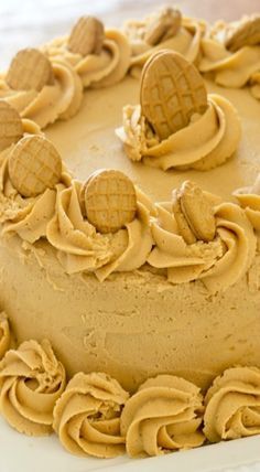 Nutter Butter, Peanut Butter Cake, Peanut Butter Frosting, Peanut Butter Desserts, Homemade Peanut Butter, Butter Frosting, S'mores, Peanut Butter Recipes, Köstliche Desserts