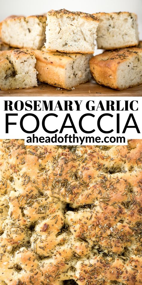 Savoury Buns, Garlic Focaccia Bread, Garlic Focaccia, Foccacia Bread, Rosemary Bread, Focaccia Bread Recipe, Focaccia Recipe, Roasted Butternut Squash Soup, Rosemary Garlic