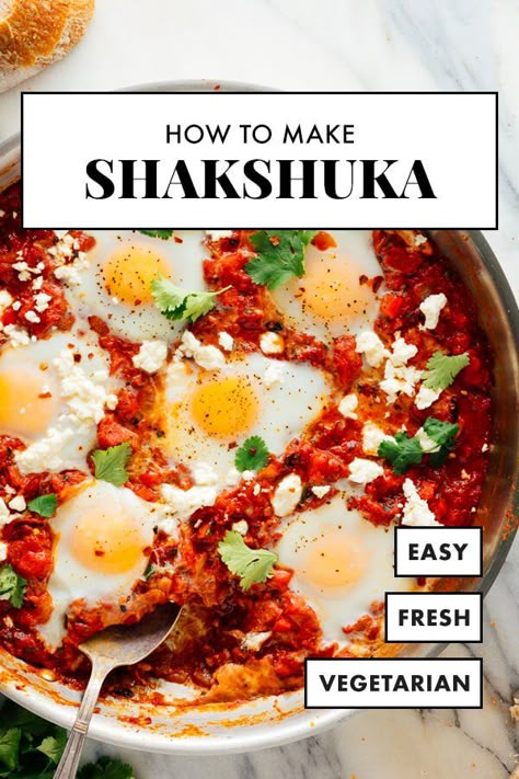 Vegetarian Shakshuka Recipe, Vegetarian Shakshuka, How To Make Shakshuka, Shakshuka Recipe, Shakshuka Recipes, Paprika Sauce, Middle Eastern Dishes, Minced Meat, Fool Proof Recipes