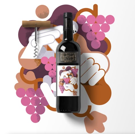 Wine Label Illustration, Wine Brochures, Wine Branding Design, Wine Bottle Label Design, Wine Packaging Design, Wine Logo, Wine Bottle Design, Wine House, Wine Label Design