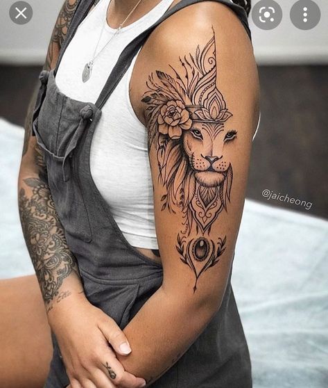 Lions Tattoo, Female Lion Tattoo, Girl Neck Tattoos, Leo Woman, Lion Tattoo Sleeves, Feminine Tattoo Sleeves, Female Lion, Woman Tattoo, Leo Tattoos