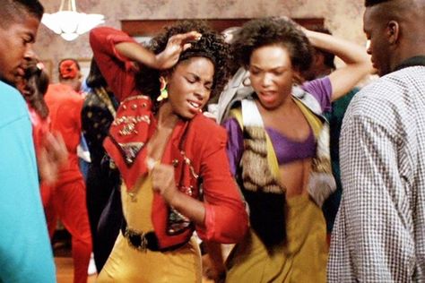 AJ Johnson and Tisha Campbell Recreating Their Iconic 'House Party' Dance Scene Is An Epic Flashback Moment from essence.com 2000 Theme Party Outfits, House Party Movie, Houseparty Outfits, Birthday Movie, House Party Outfit, Kid N Play, 80s Party Outfits, 80s Theme Party, Party Outfits For Women